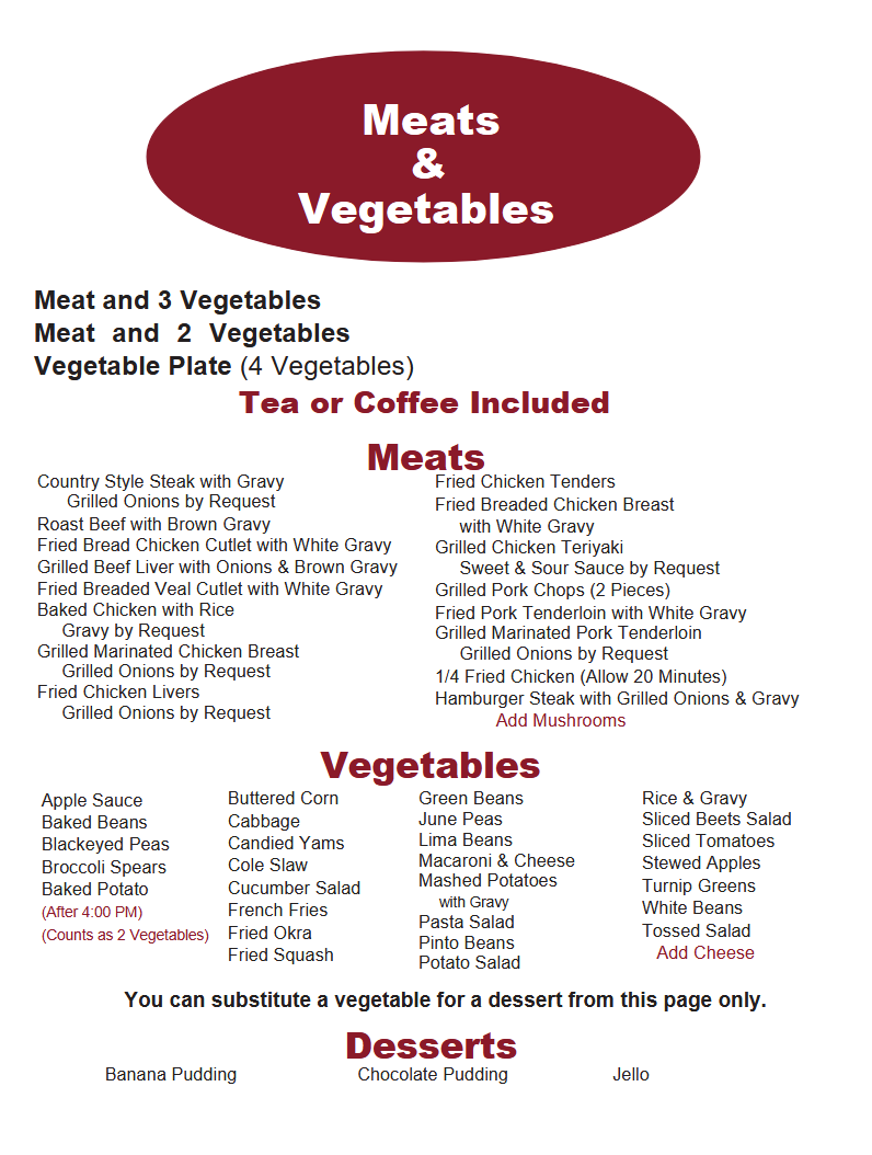 Menu Page 1