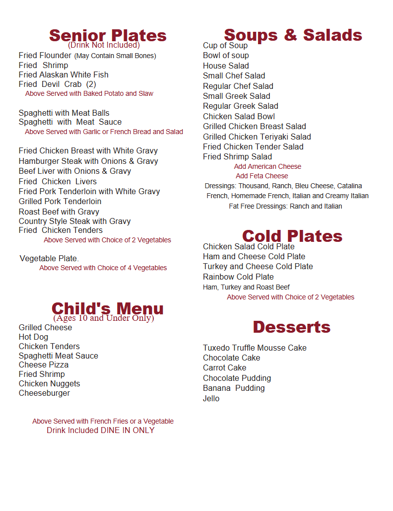 Menu Page 5